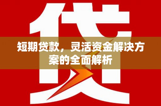监利短期贷款，灵活资金解决方案的全面解析