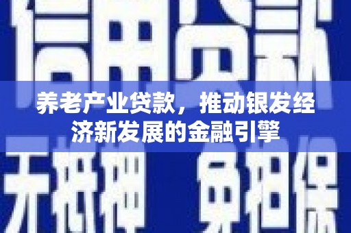 监利养老产业贷款，推动银发经济新发展的金融引擎
