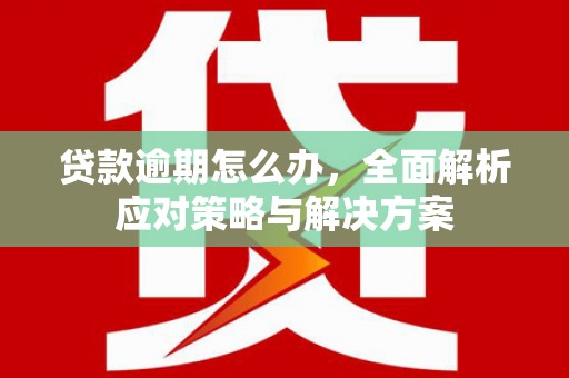 监利贷款逾期怎么办，全面解析应对策略与解决方案